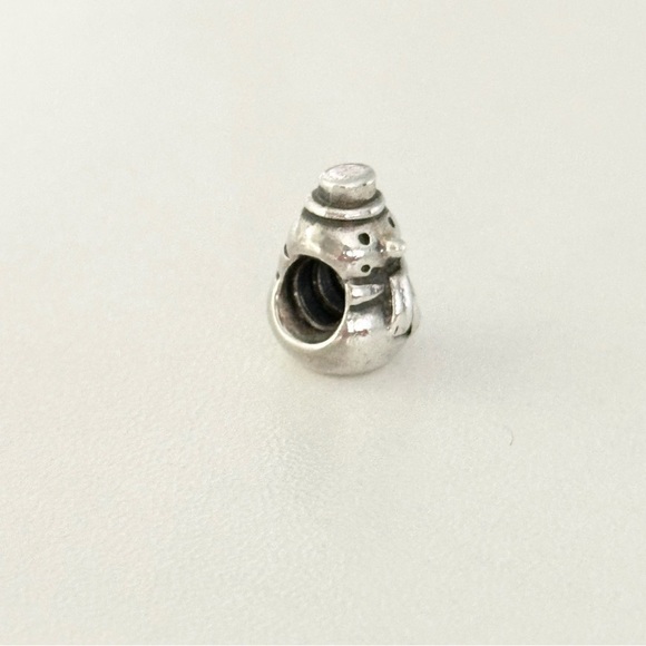 Pandora 925 Frosty The Snowman Christmas Winter Holiday Rare Retired Bead Charm - Picture 3 of 5